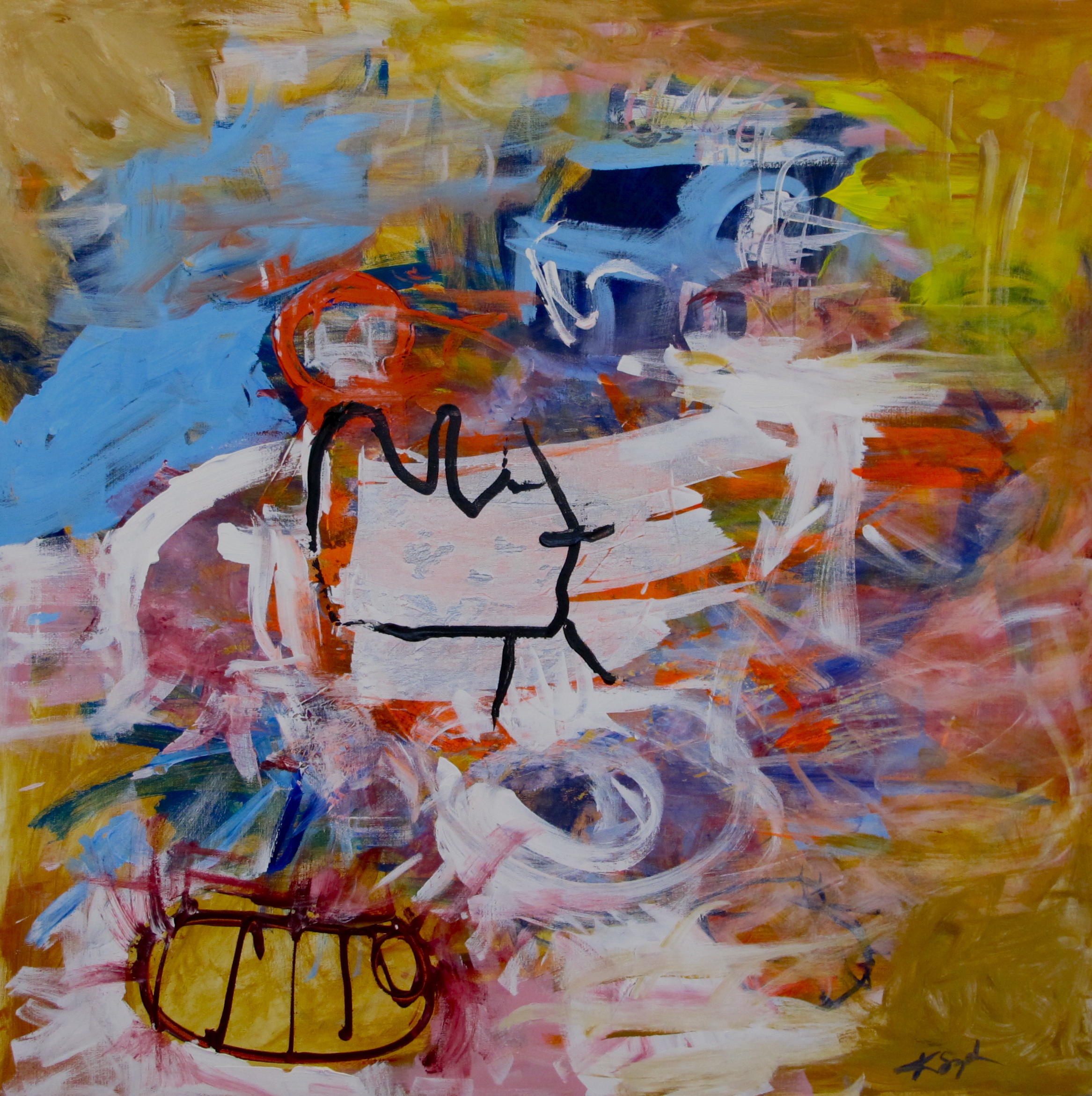 Kara Ruth Snyder, "Chicken", acrylic on canvas, March 2011